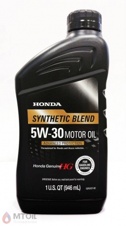 Моторное масло Honda HG Synthetic Blend 5w-30  (0,946л) 08798-9034 / 08798-9134